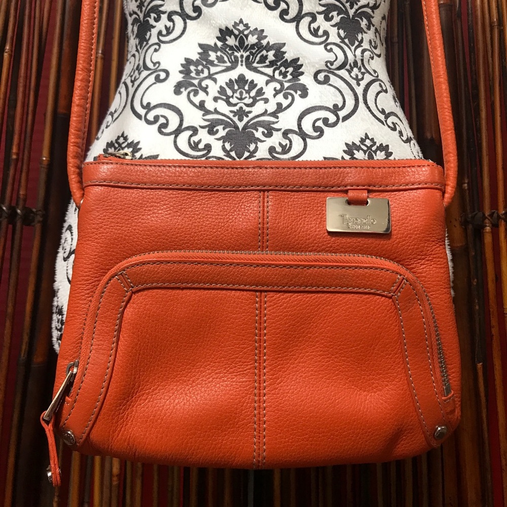Tignanello genuine leather long strap purse